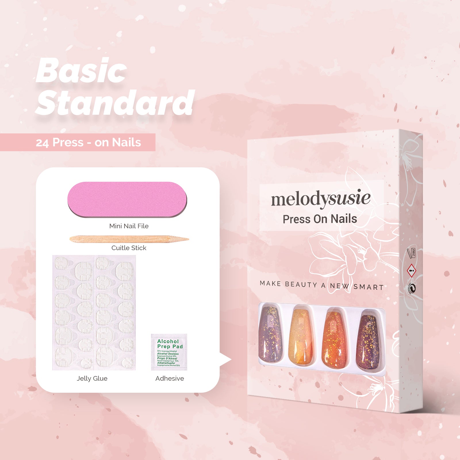Rainbow Acrylic Press On Nails Kits