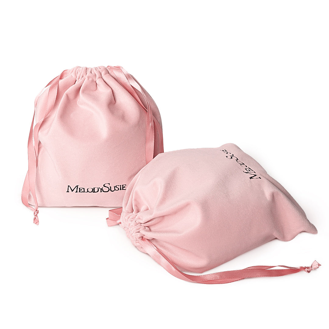 Pink Velvet Dustproof Storage Bag