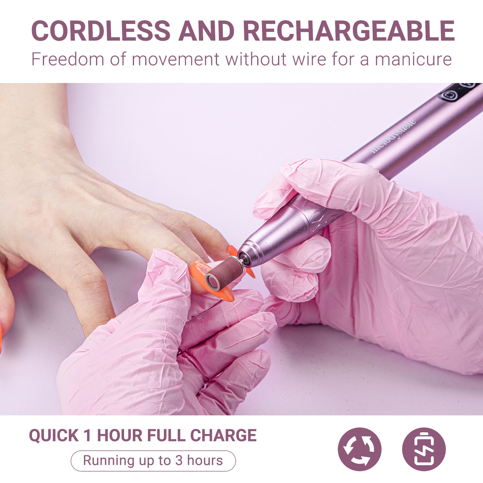 PR1-Atena Cordless Rechargeable Nail Drill 28,000 RPM