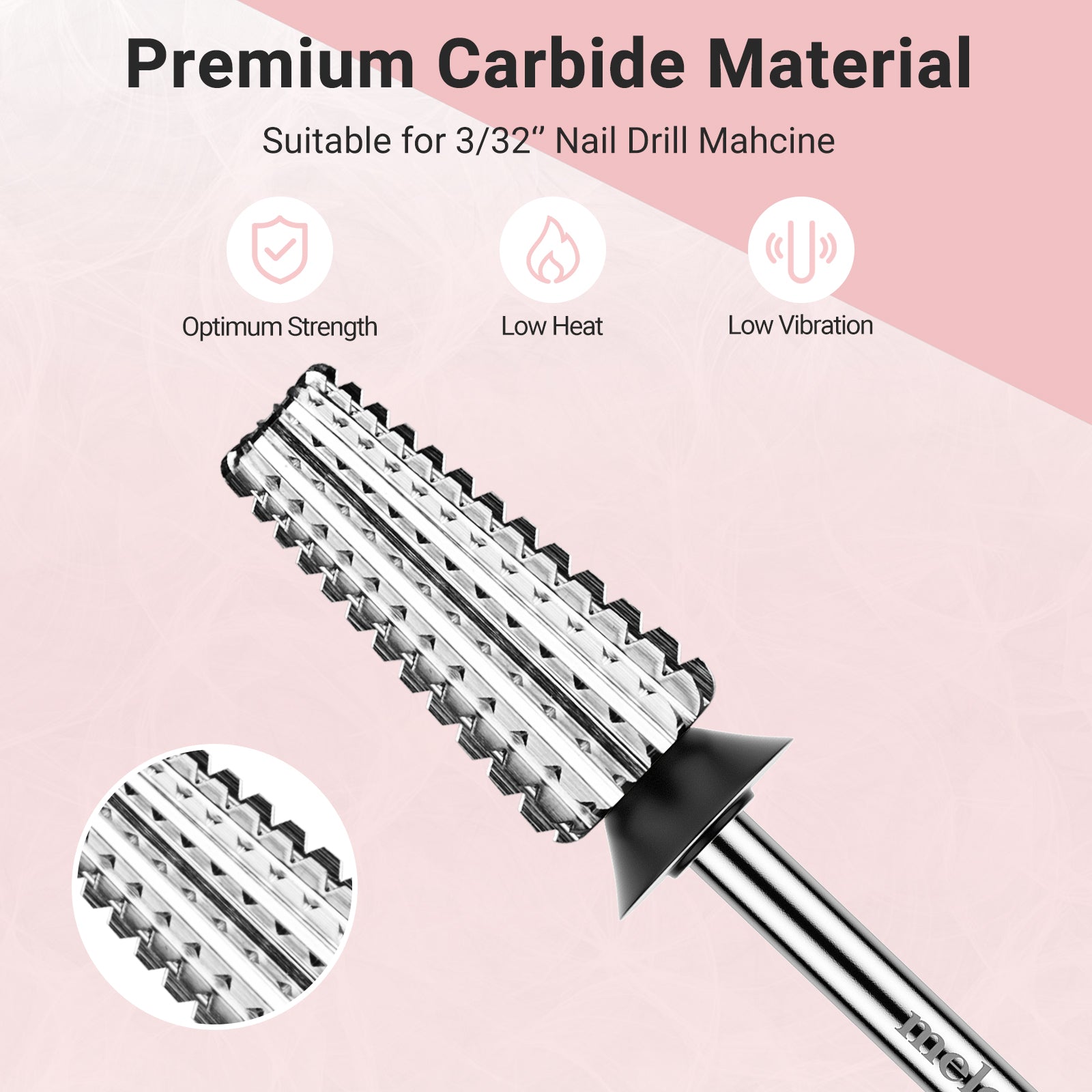 Tungsten Carbide Professional 5 in 1 Nail Drill Bits X Coarse (1 pcs)