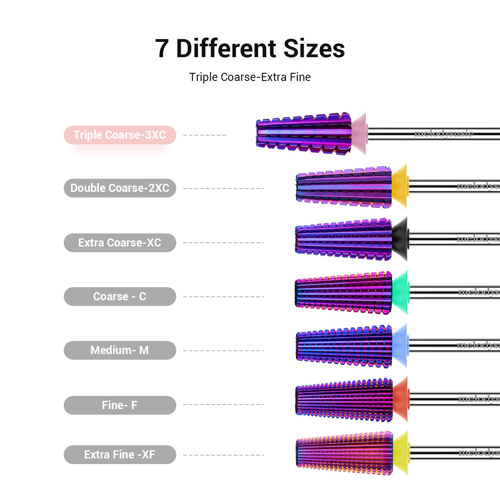 5 in 1 Straight Cut Tungsten Carbide Nail Drill Bits