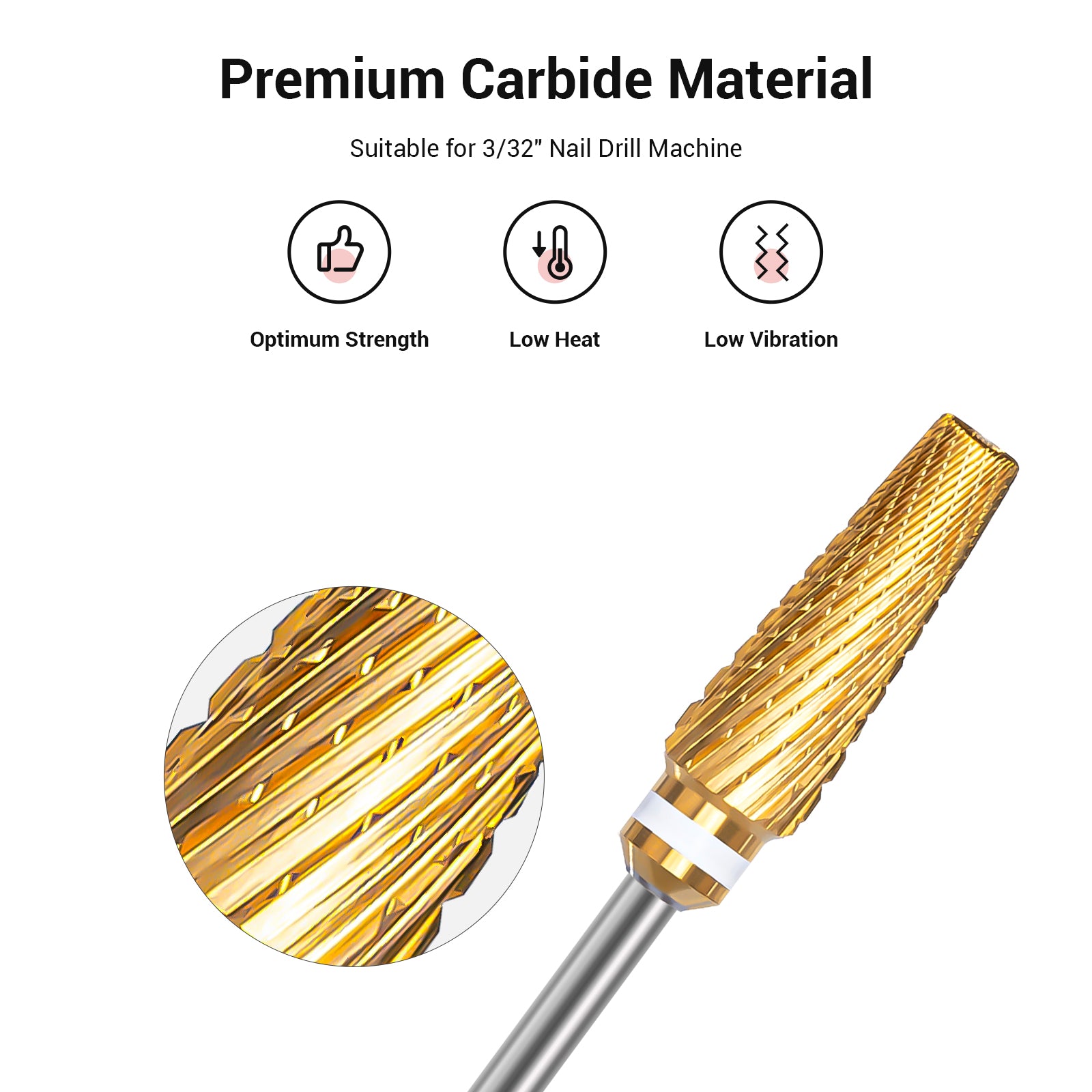 5 in 1 Pro Tungsten Carbide Nail Drill Bits-XC+M+3XF(1pc)