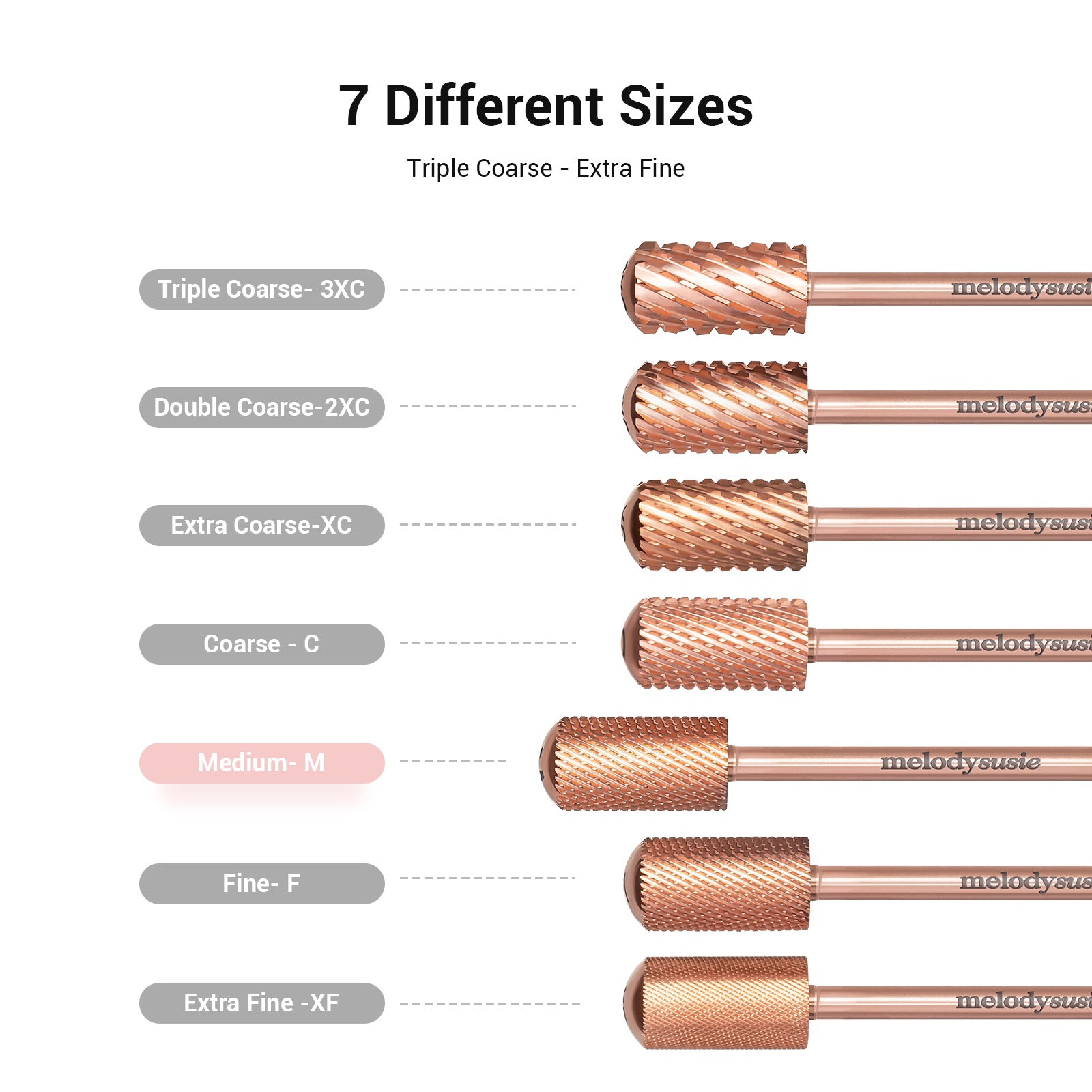 Large Barrel Smooth Top Tungsten Carbide Nail Drill Bits-Medium(1pc)