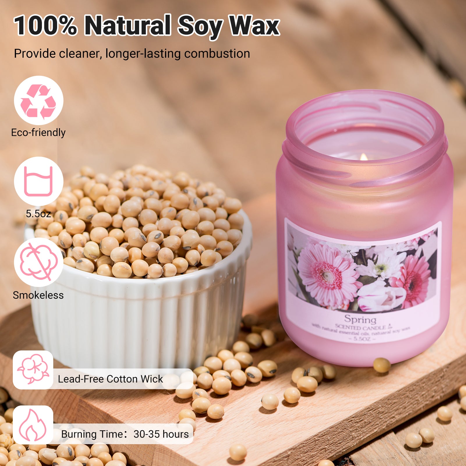 Spring Scented Candle Gift Set (4 Jars)