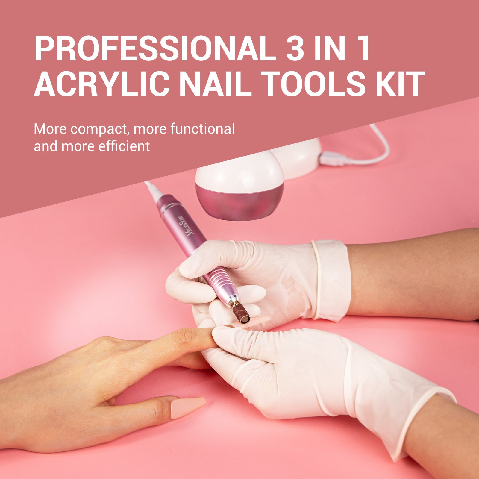 XC150D 3 in 1 Nail Drill with Nail Art Lamp