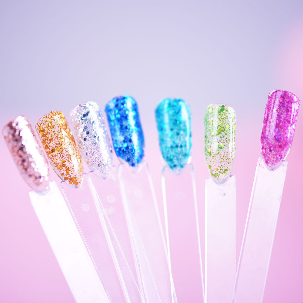 48 Pcs Transparent Nail Display Sticks