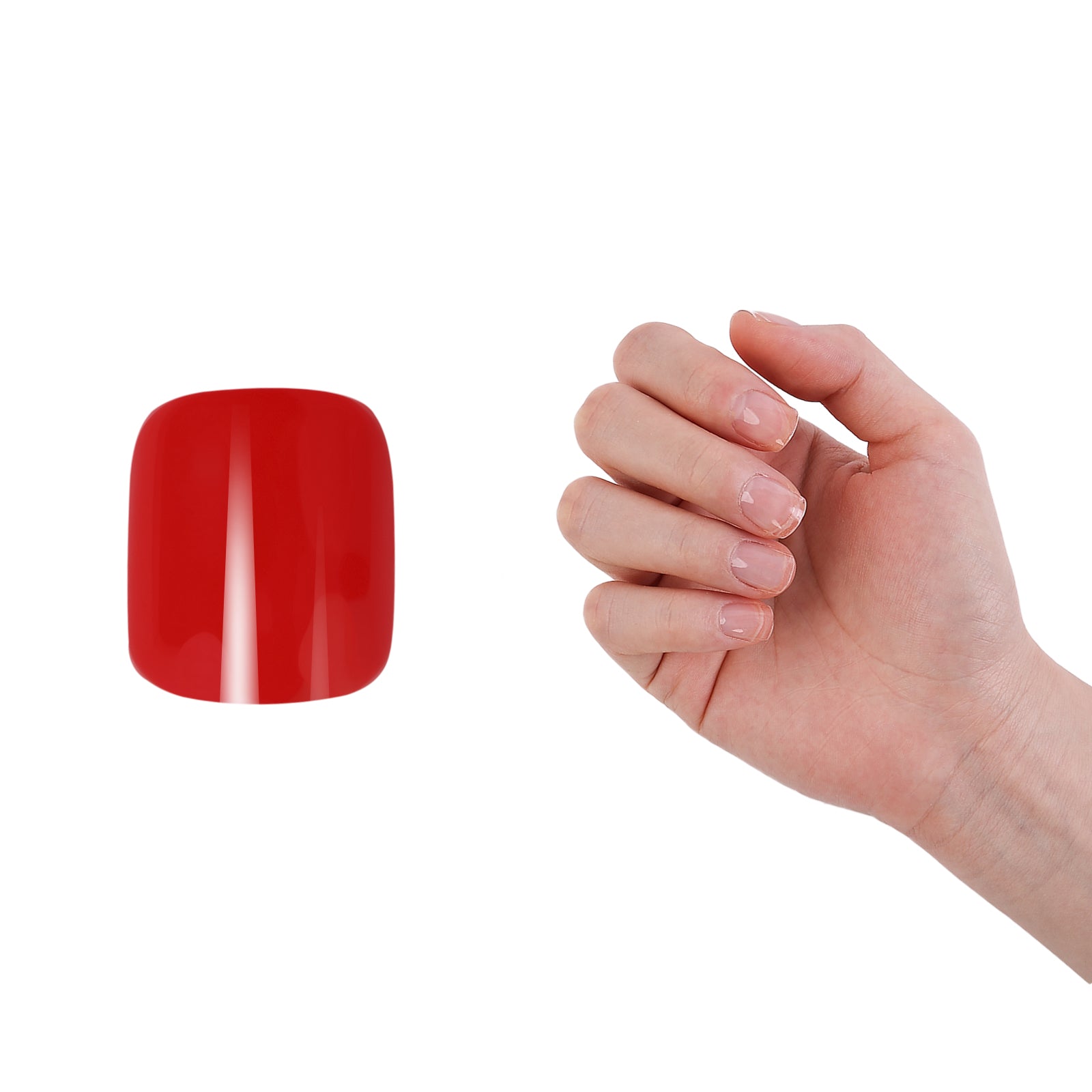 Short Square Nail Tips – Clear Full Cover