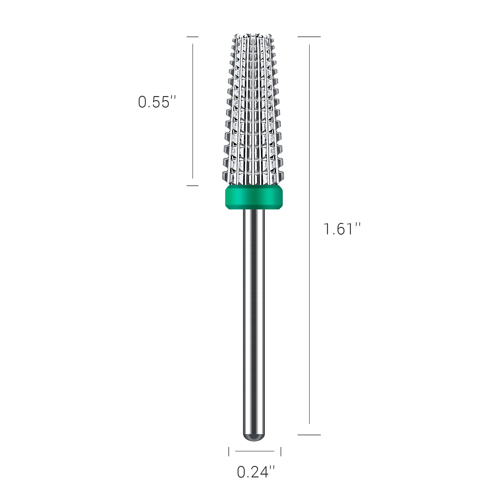 Tungsten Carbide 5-in-1 Straight Cut Nail Drill Bit - Coarse (1pc)