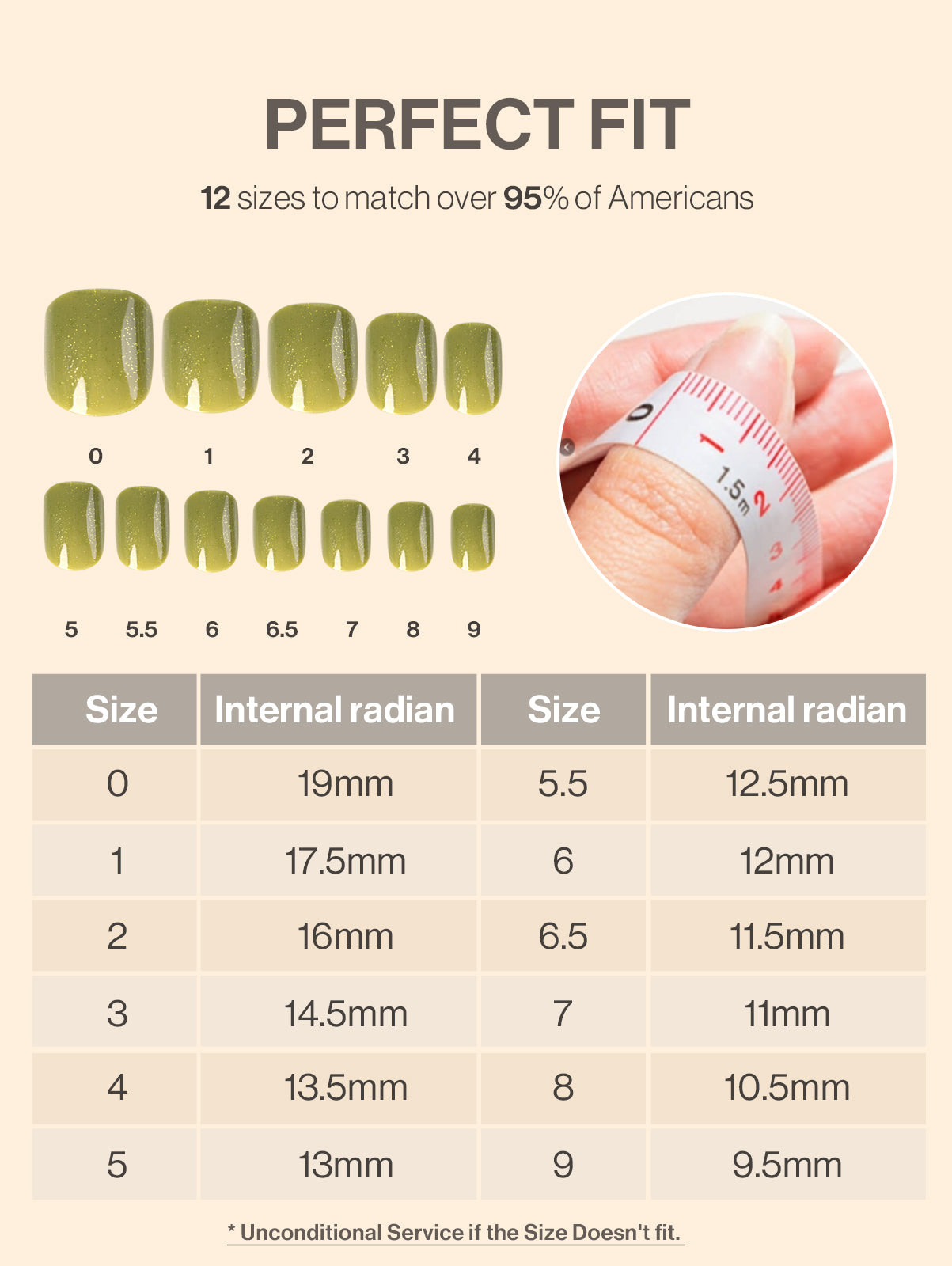 Acrylic Press On Nails - Short Square Olive Green
