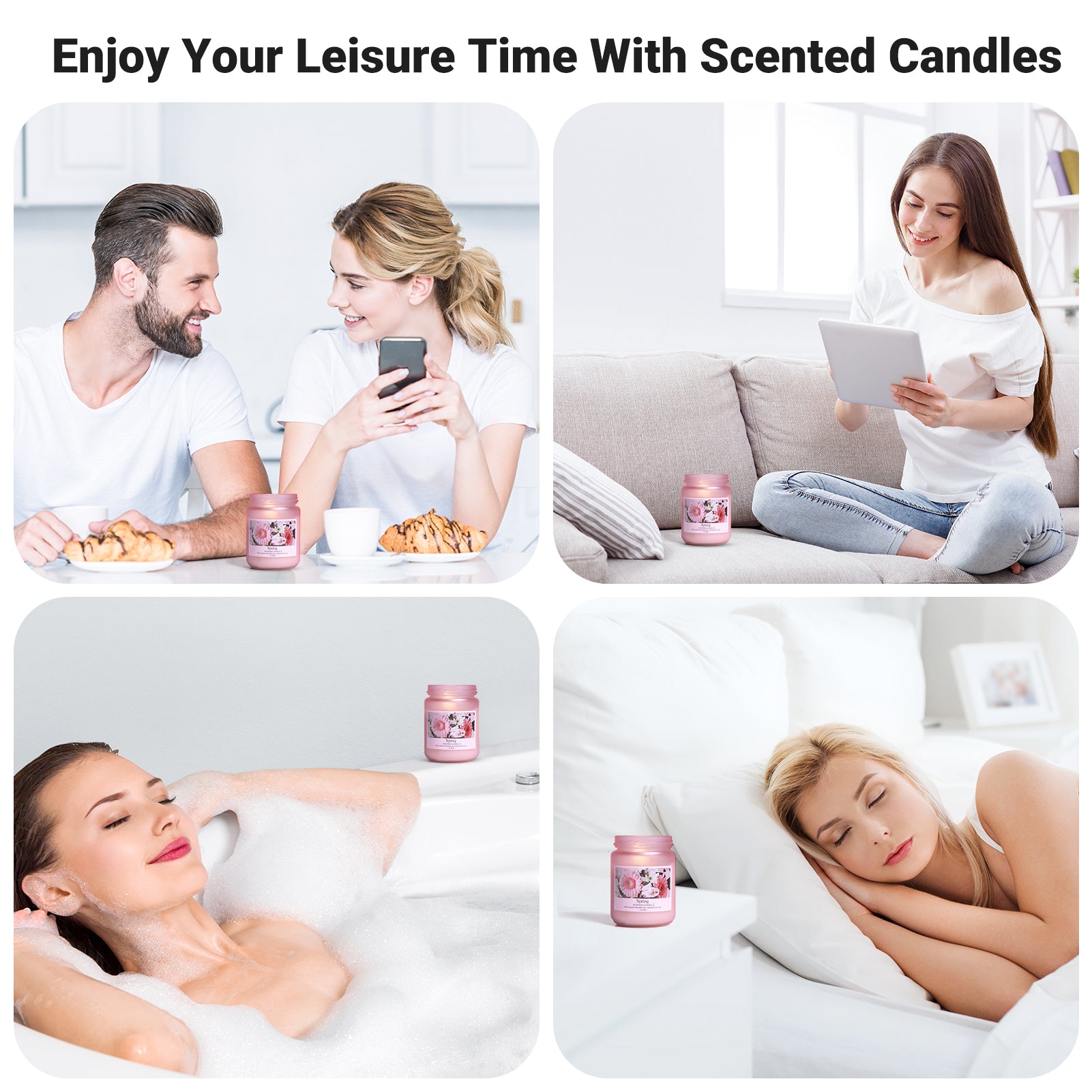 Spring Scented Candle Gift Set (4 Jars)