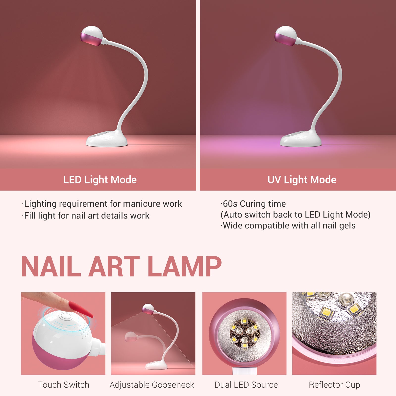 X3-3 in 1 Nail Drill with Nail Art Lamp