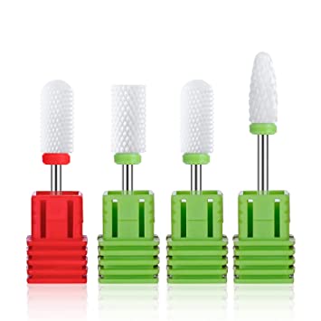 Professional Ceramic Nail Drill Bits Set (4Pcs) (US ONLY)