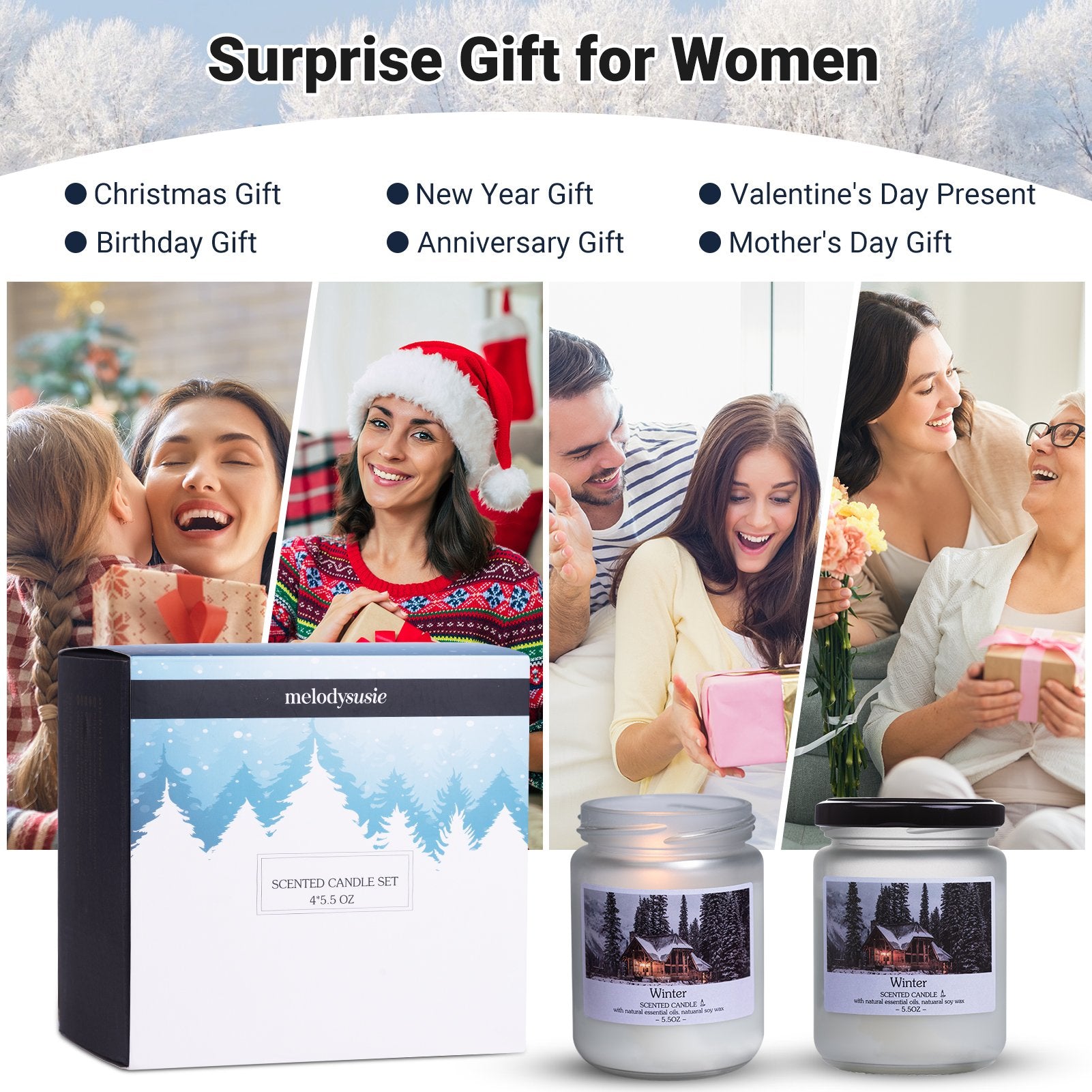 Seasonal Scented Candles Gift Set