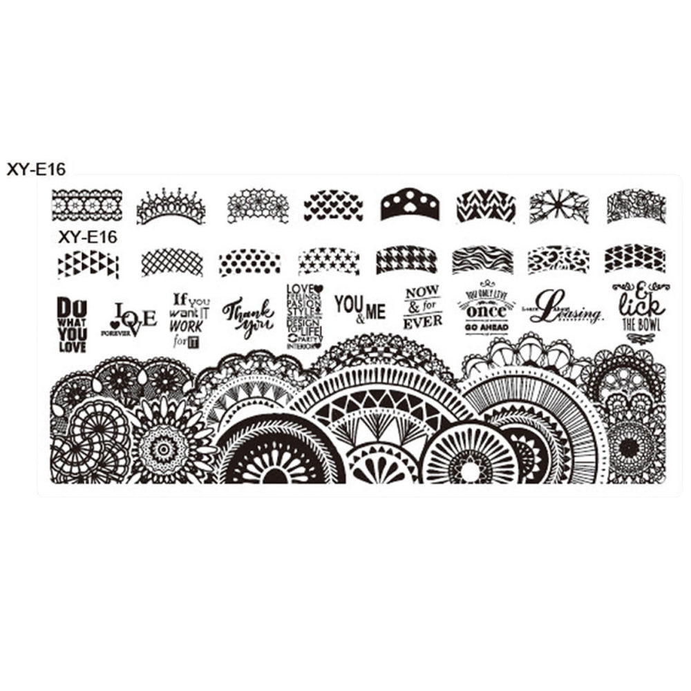 3-Pack Nail Art Stamping Plate