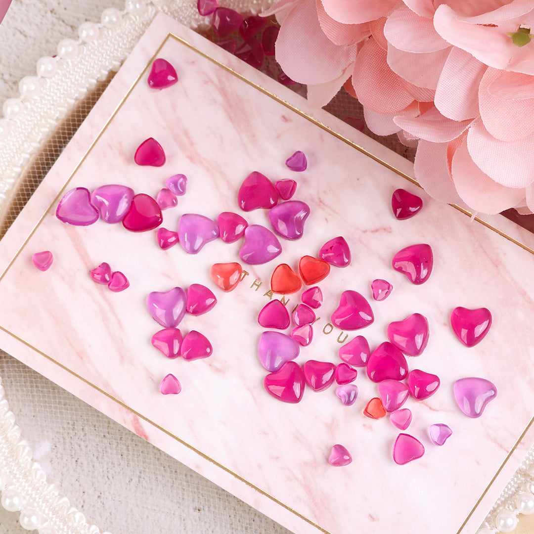 UV Light Change Heart Rhinestones Nail Art Decoration