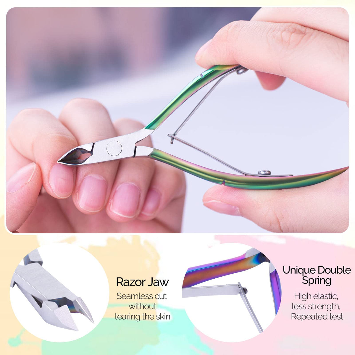 Acrylic Nail Clippers 4 in 1 KitRainbow