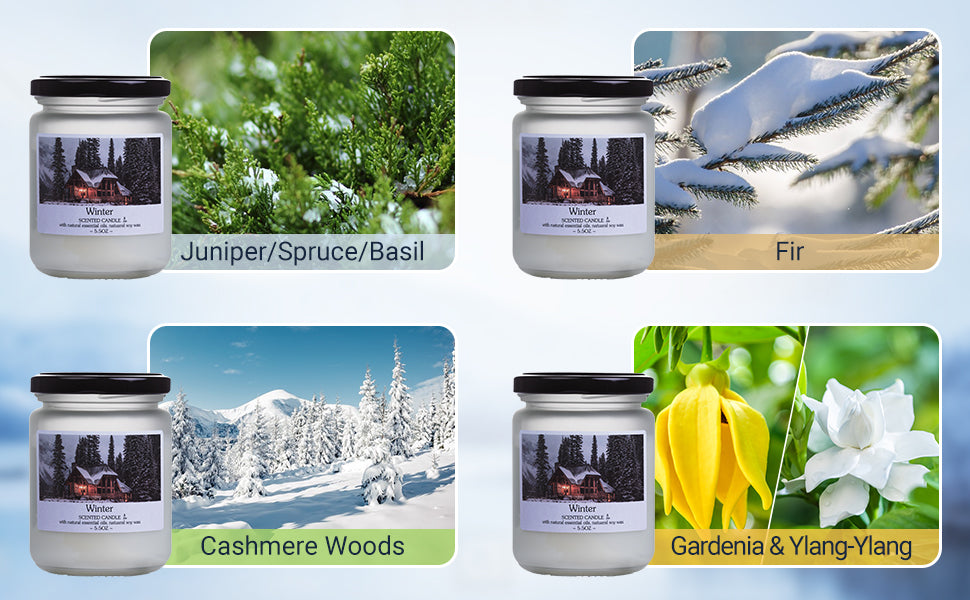 Winter Scented Candle Gift Set (4 Jars)