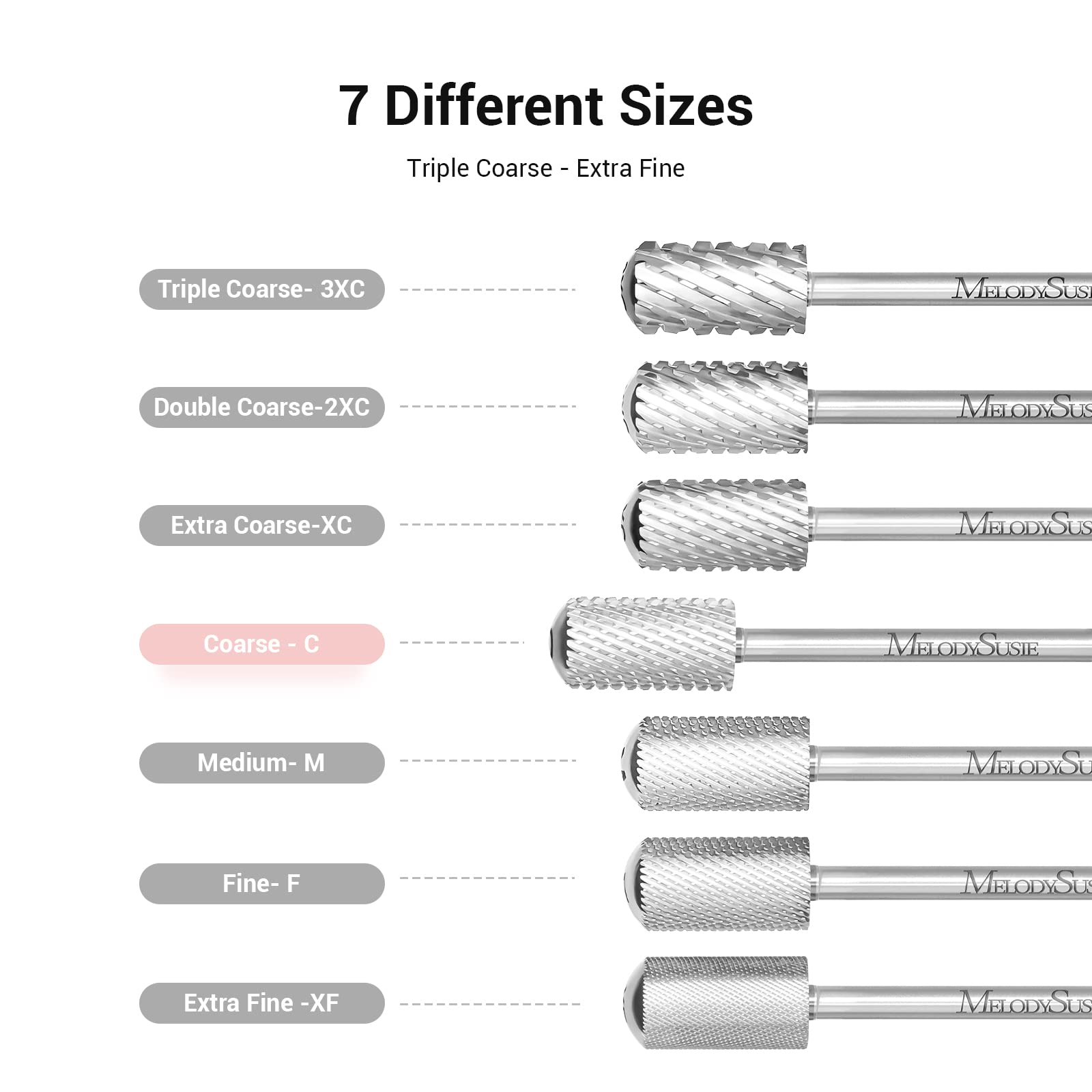 Round Top Large Barrel Carbide Nail Drill Bits-Coarse C (1 pc)