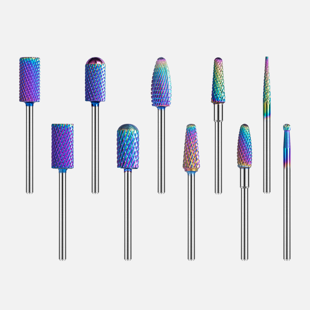 Colorful Tungsten Carbide Nail Drill Bits Set