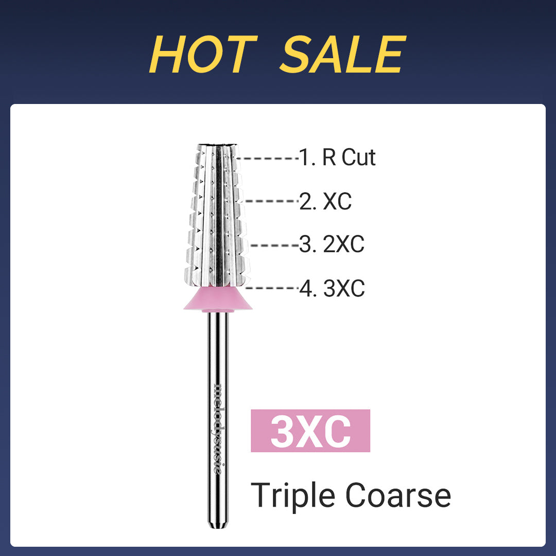Tungsten Carbide Professional 5 in 1 Nail Drill Bit 3X Coarse (1 pcs)