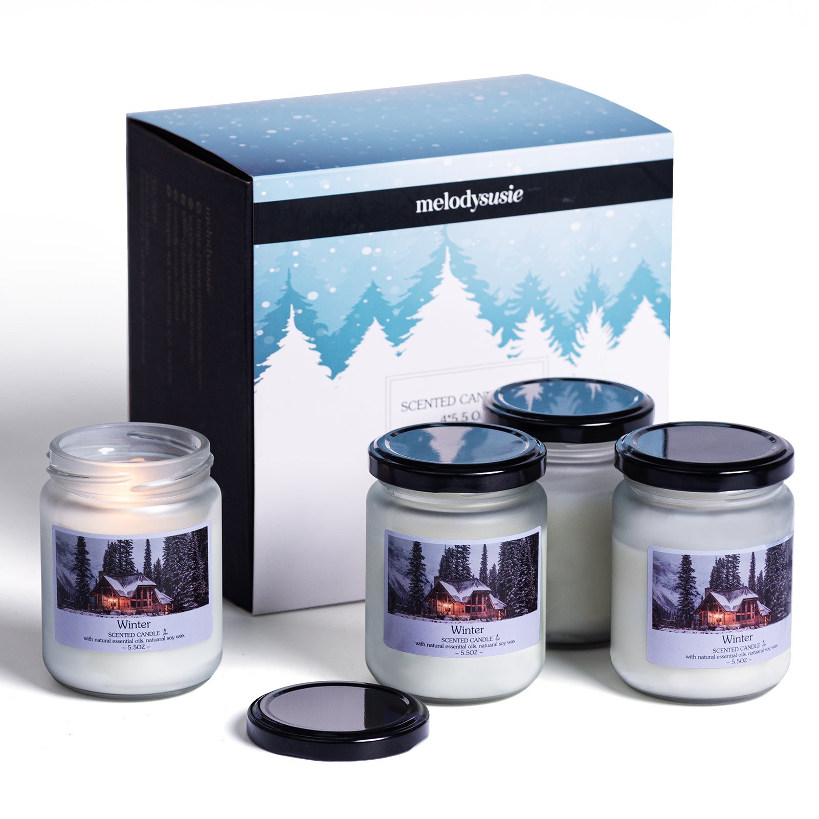 Winter Scented Candle Gift Set (4 Jars)