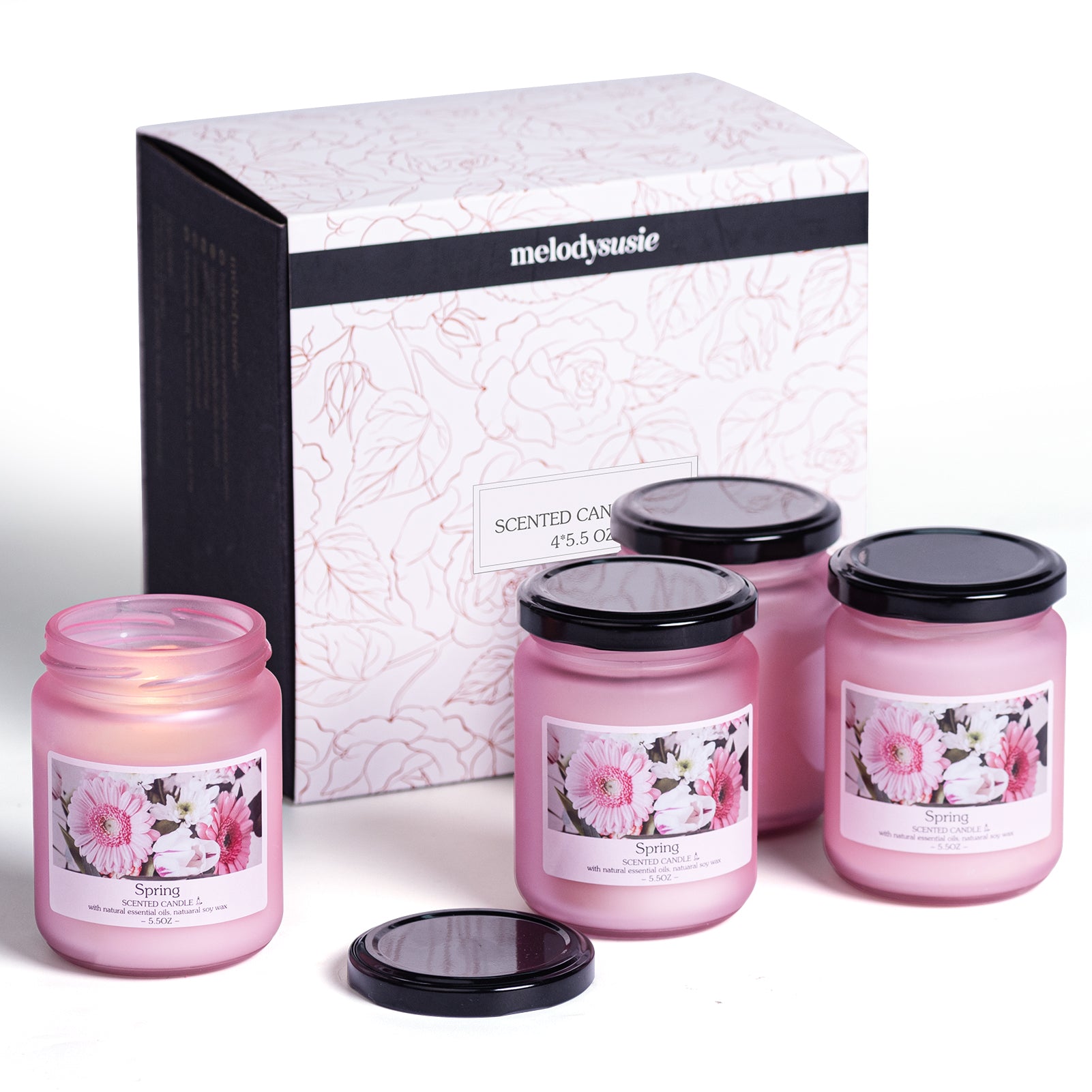 Spring Scented Candle Gift Set (4 Jars)