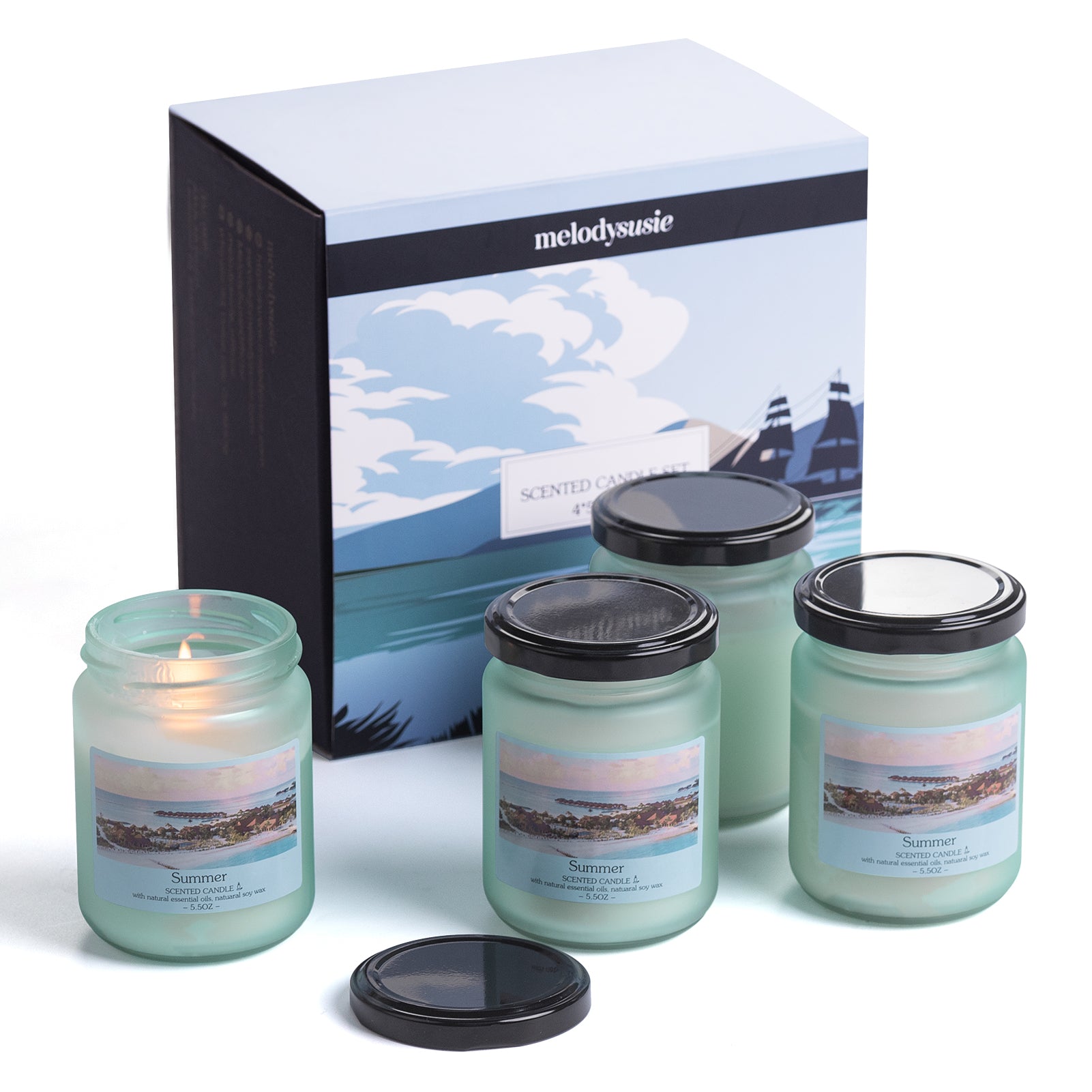 Seasonal Scented Candles Gift Set