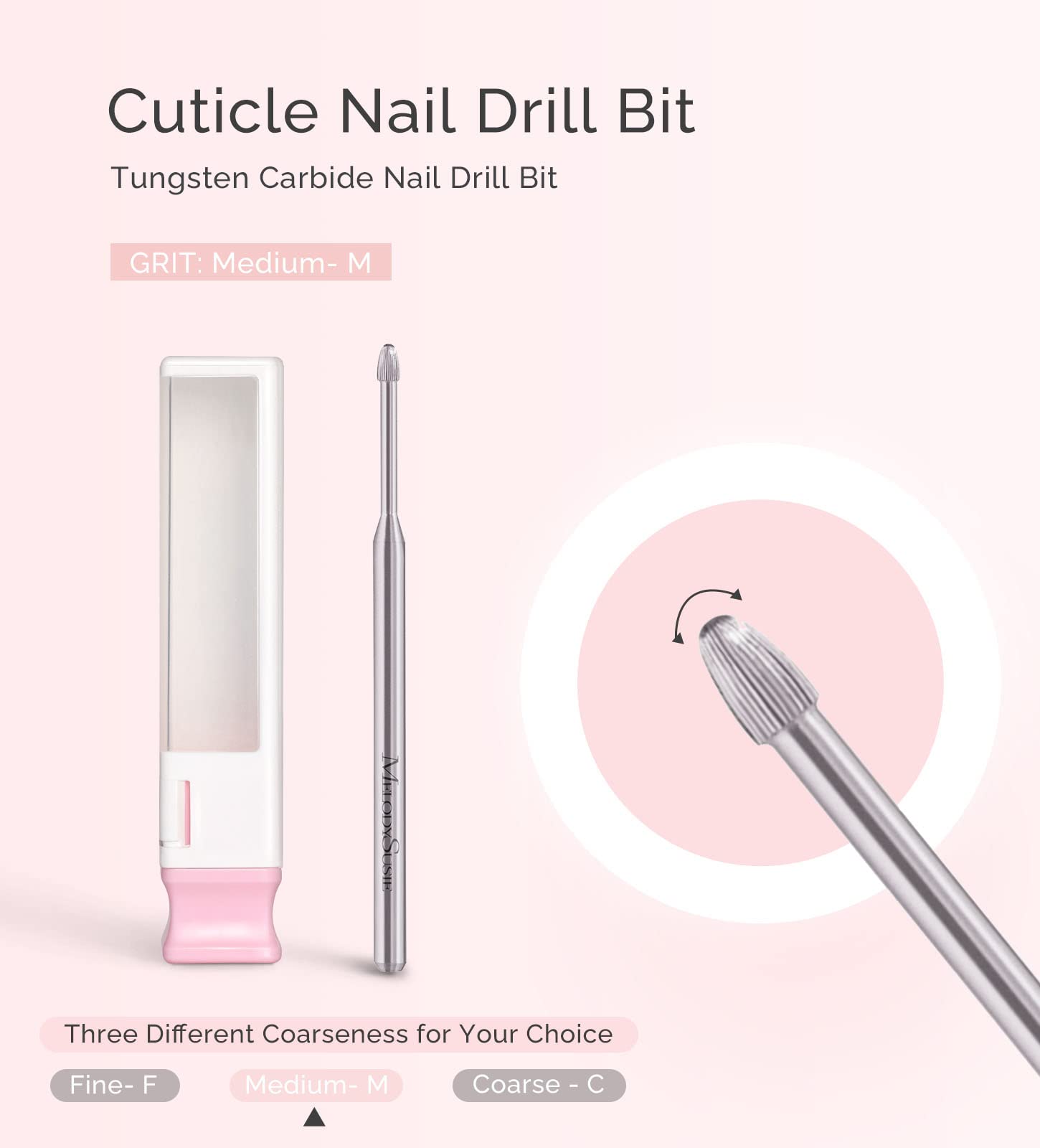 Tungsten Carbide Cuticle Cleaner Nail Drill Bit