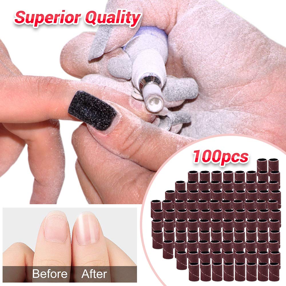 Colorful 100pcs Professional Sanding Bands With Mandrel Drill Bit