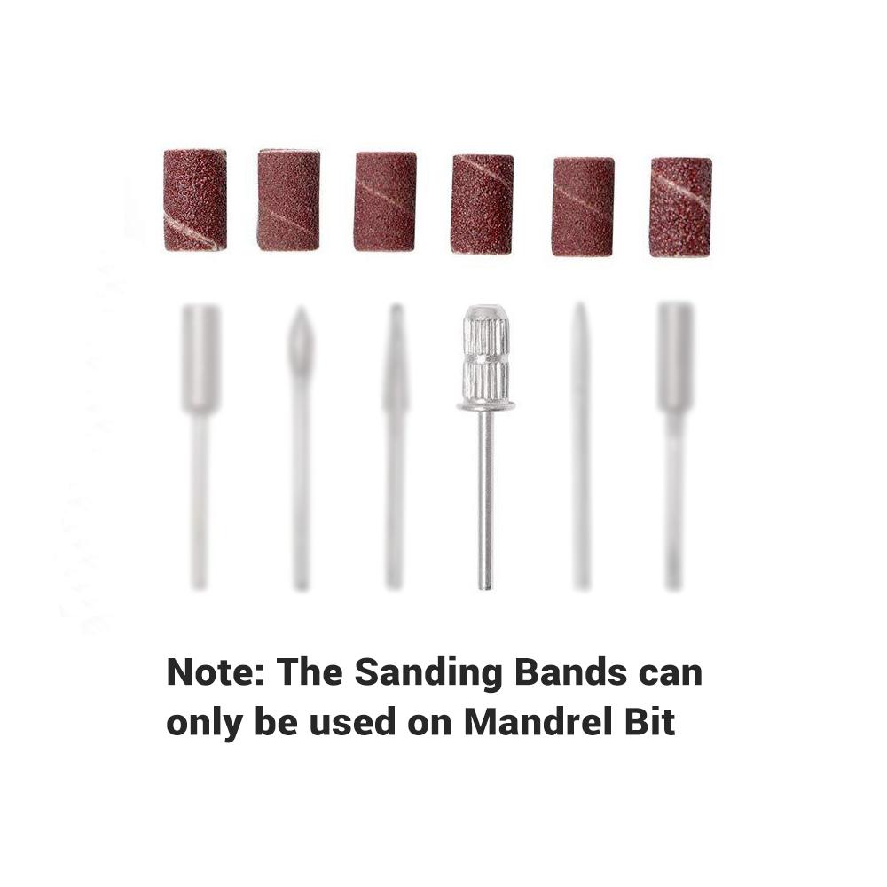 Colorful 100pcs Professional Sanding Bands With Mandrel Drill Bit