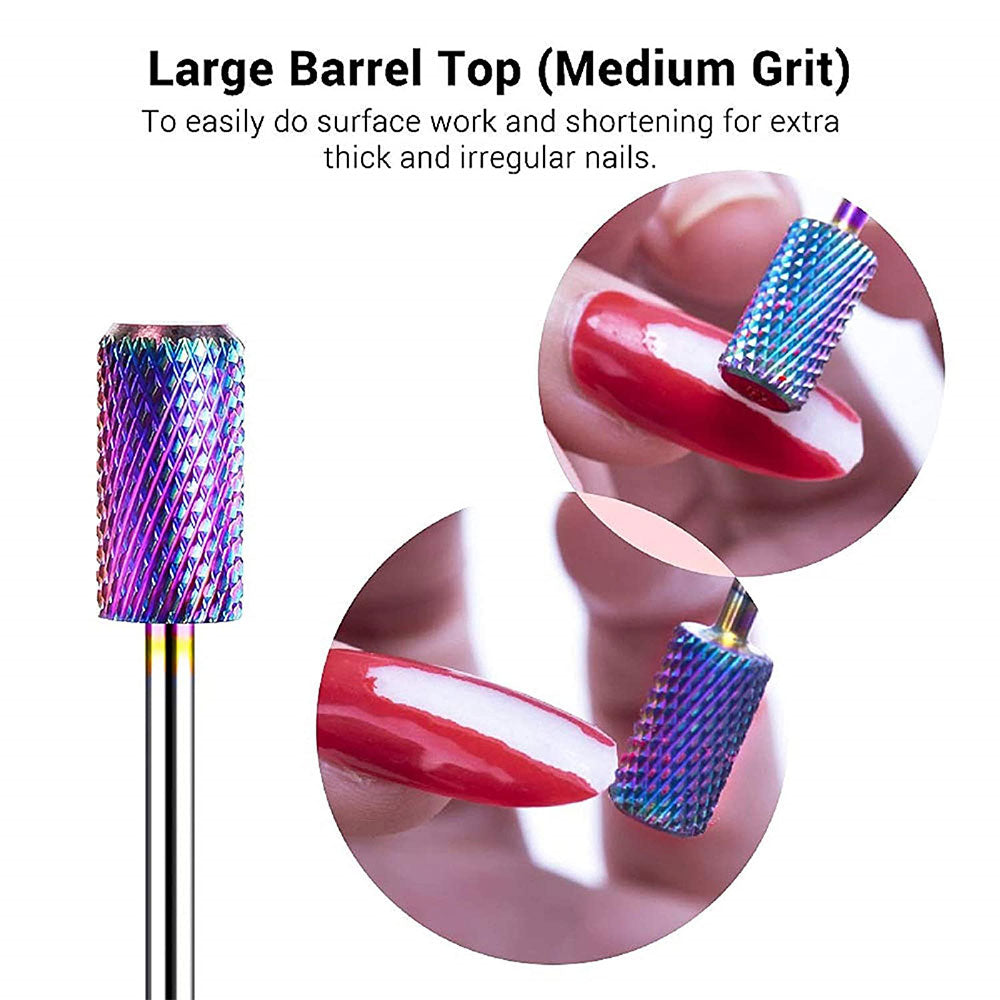 Colorful Tungsten Carbide Nail Drill Bits Set (7pcs)