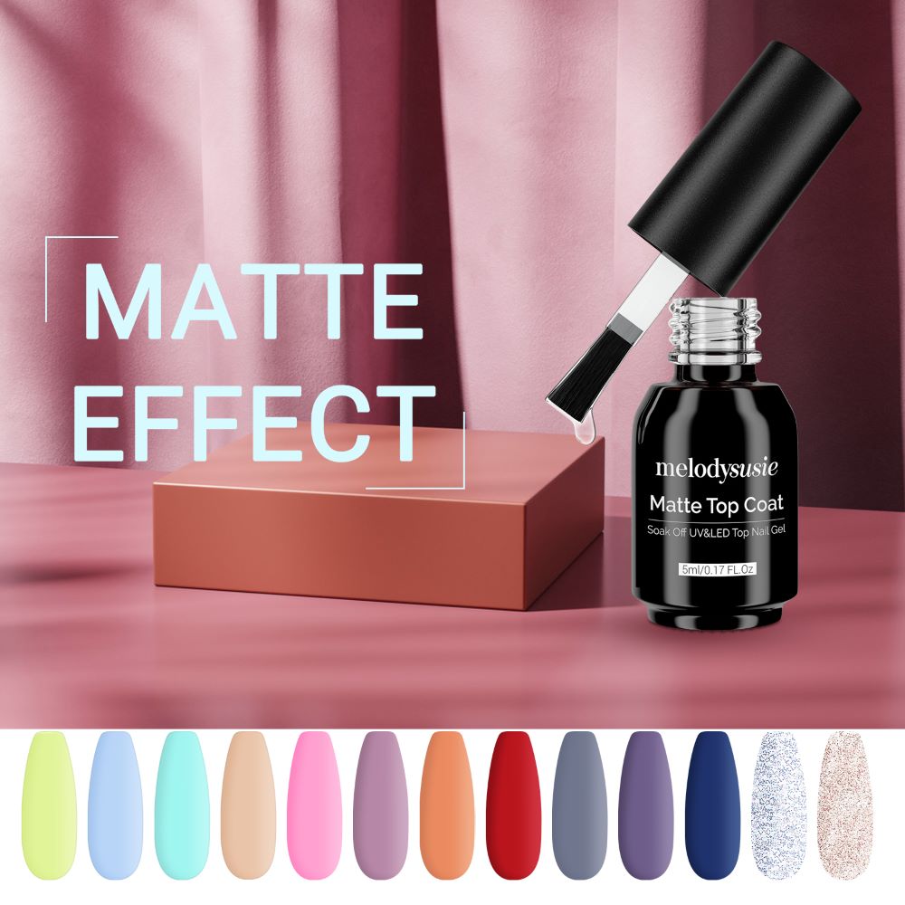 nail gel polish-macaron mood-matte effect