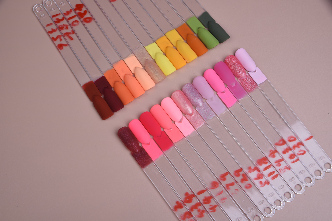 48 Pcs Transparent Nail Display Sticks