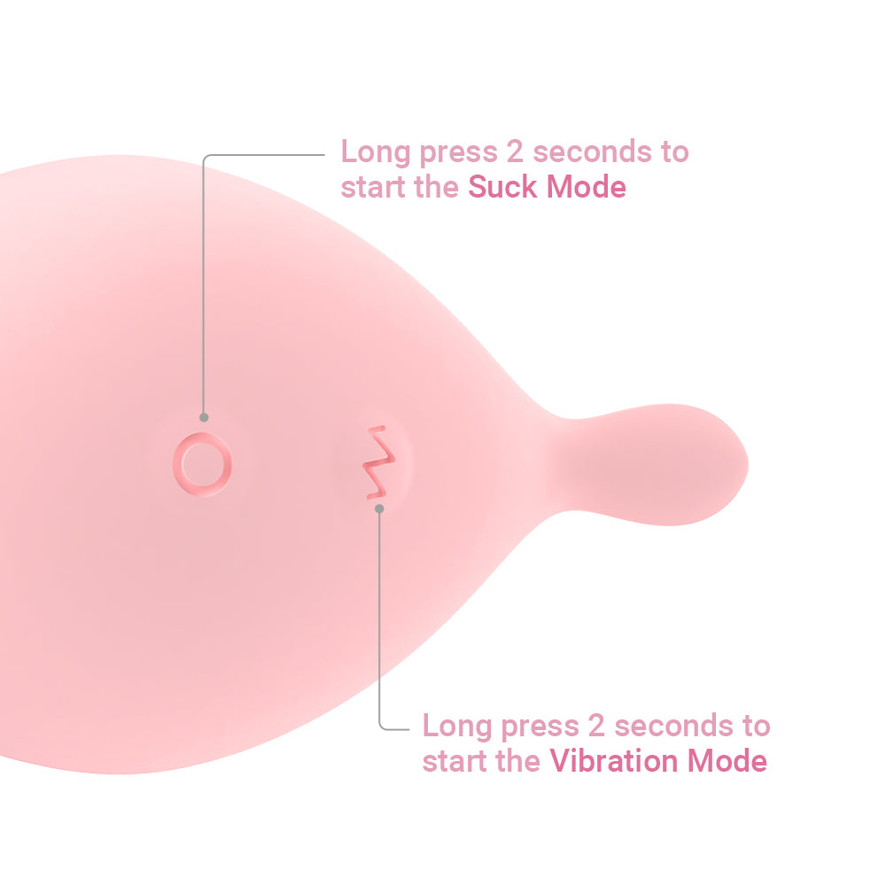 Sucking Vibrating Egg Massager with Magical Tail